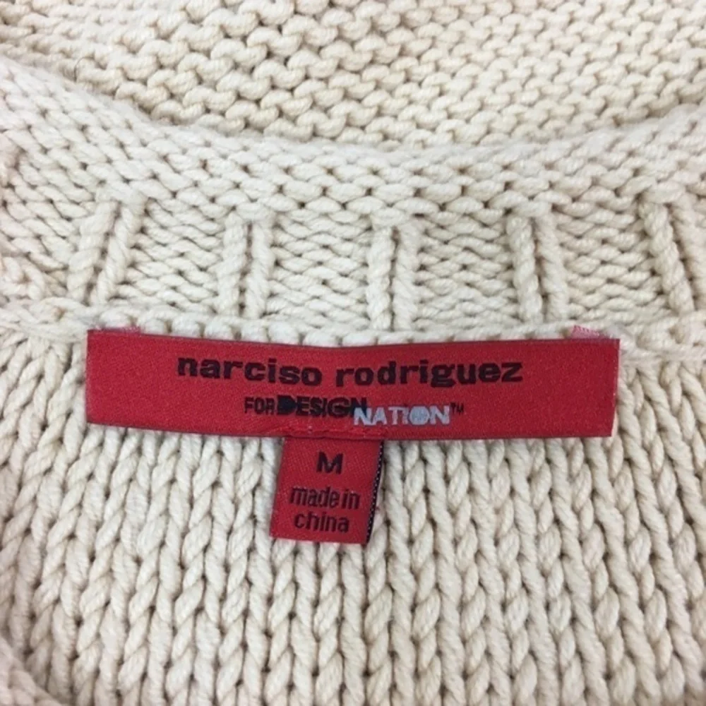 Narsico Rodriguez Gold Cable Knit Sweater. - Picture 5 of 7